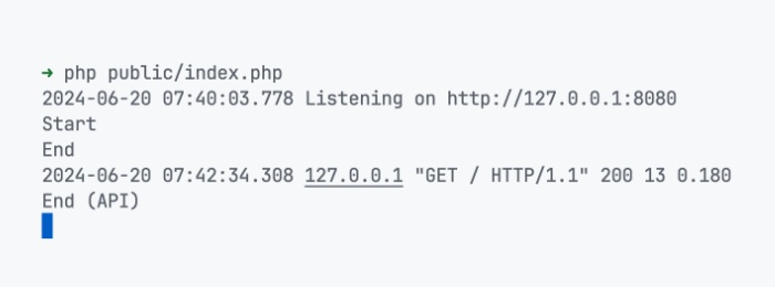 Async operations log
