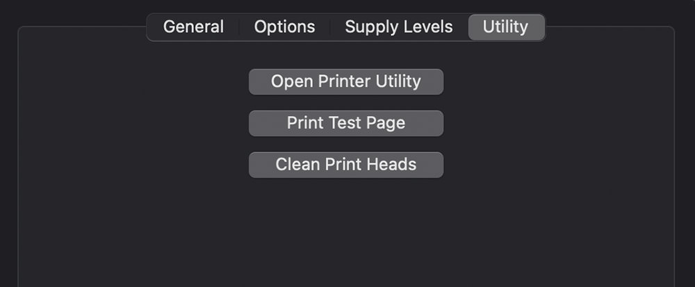 Successful test page print from Epson printer