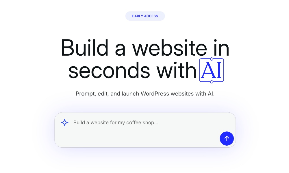 WordPress AI website builder