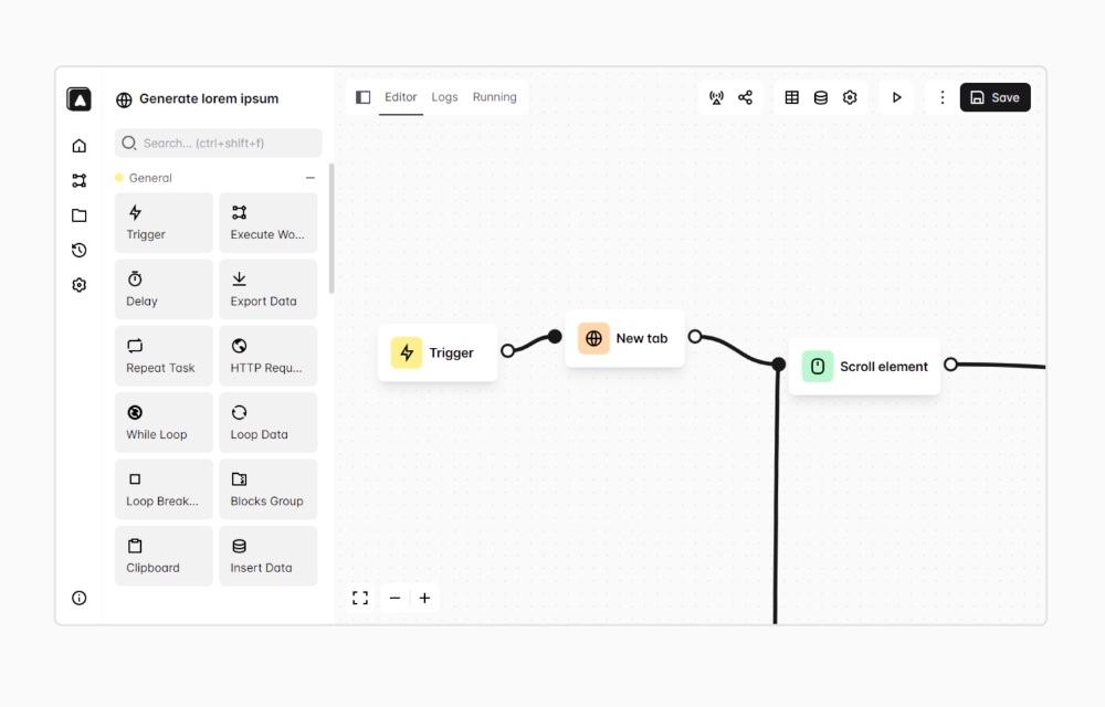 Automa browser extension for task automation