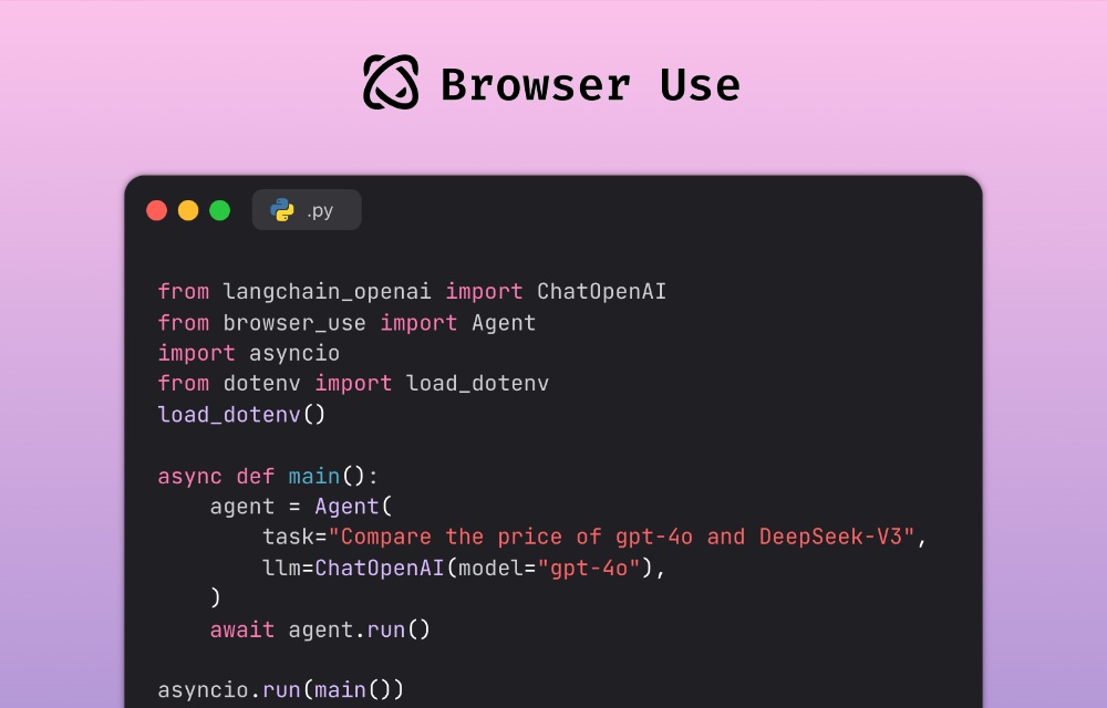 BrowserUse AI-powered browser automation tool