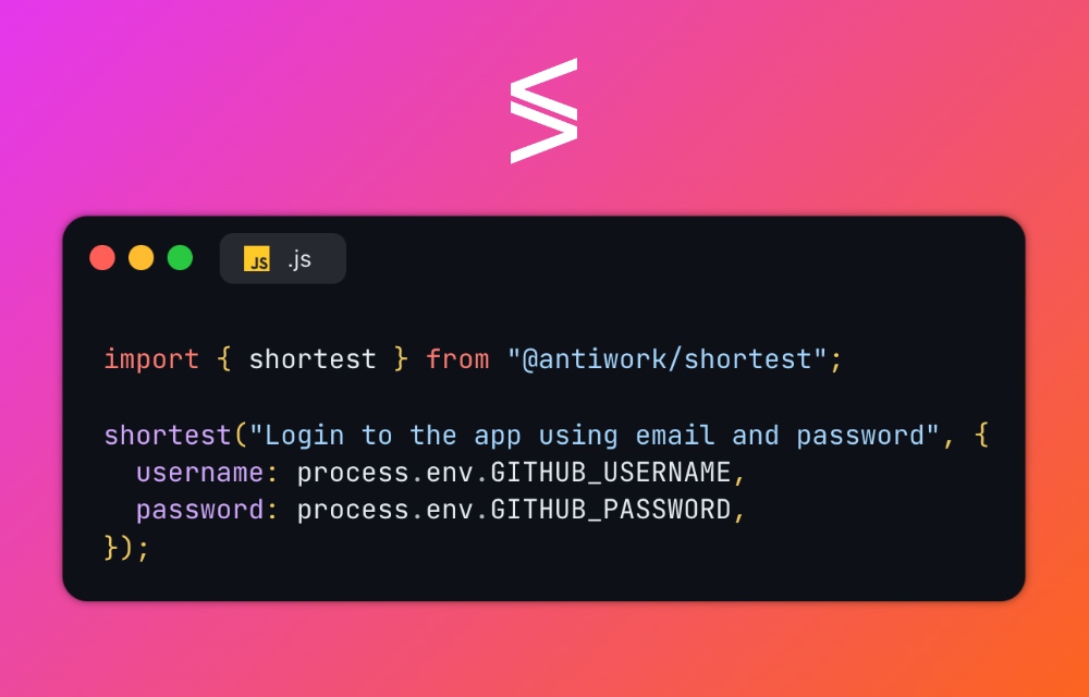 Shortest AI-powered end-to-end testing framework